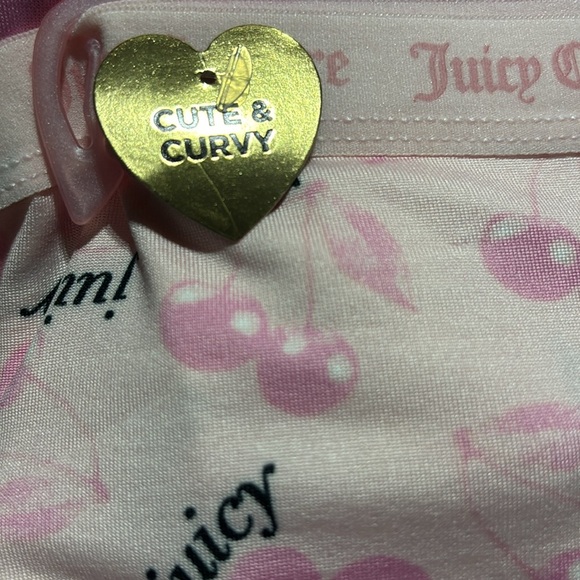 Juicy Couture 3 pack Cute & Curvy boy short panties,pink cherry pattern & solids - Picture 2 of 5